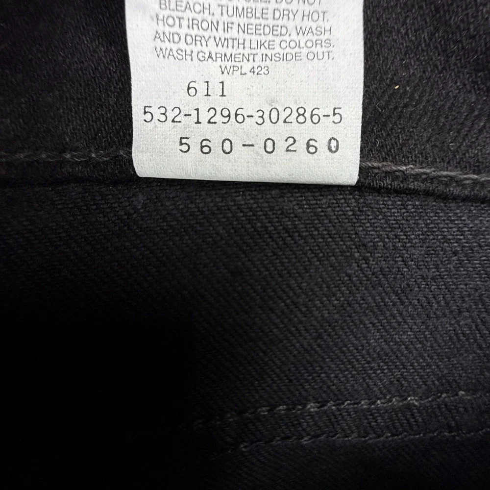 Vintage Levis 560 Loose Fit Tapered Leg Jeans Mens 32x32 Black USA NWT NOS